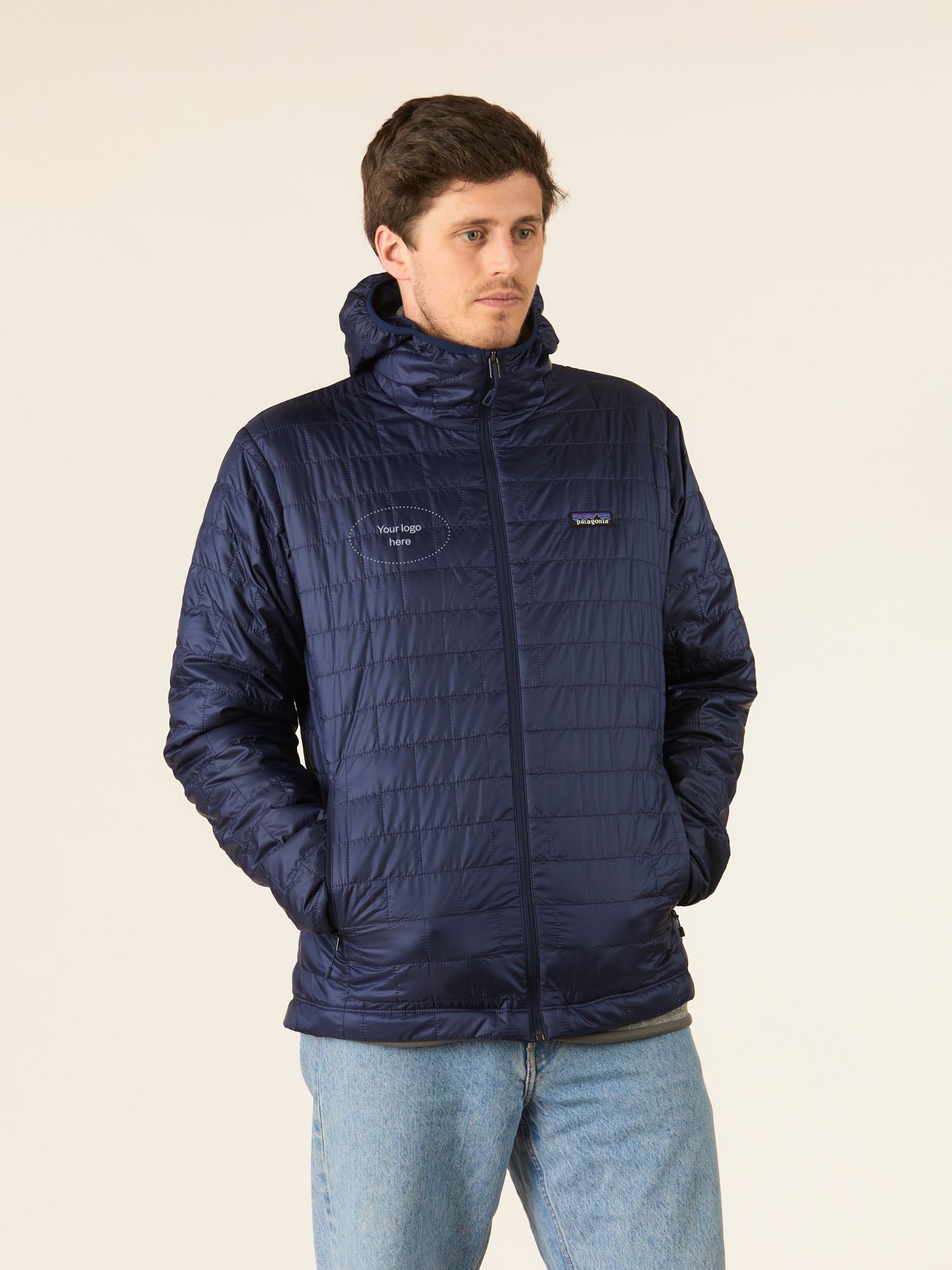 Merchery custom Patagonia puff hoodie