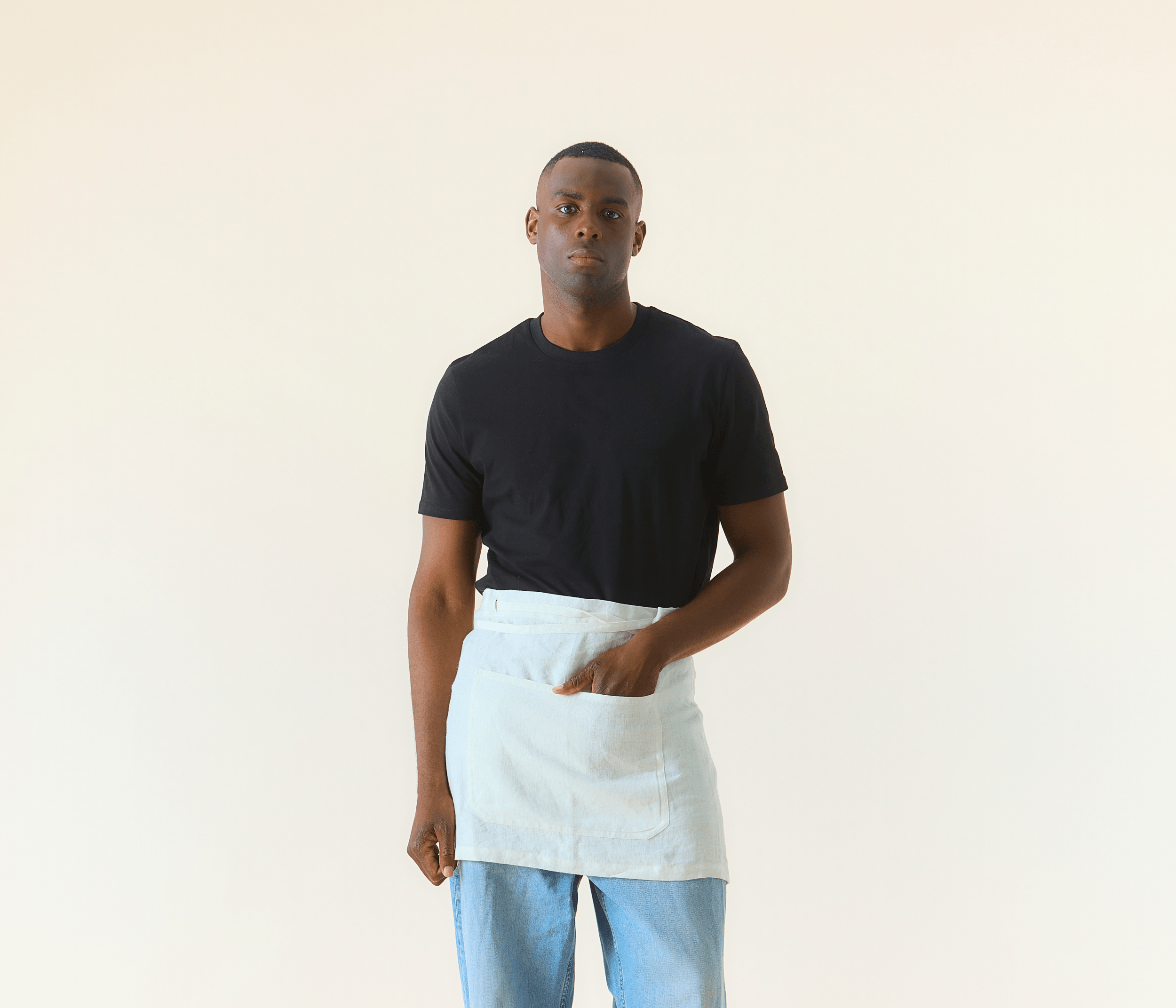 Kinto linen half apron | Merchery