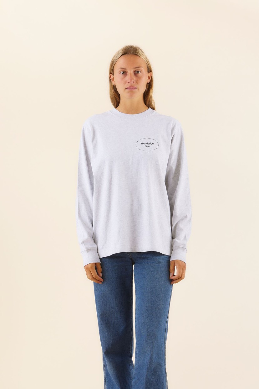 Oversized t-shirt met lange mouwen