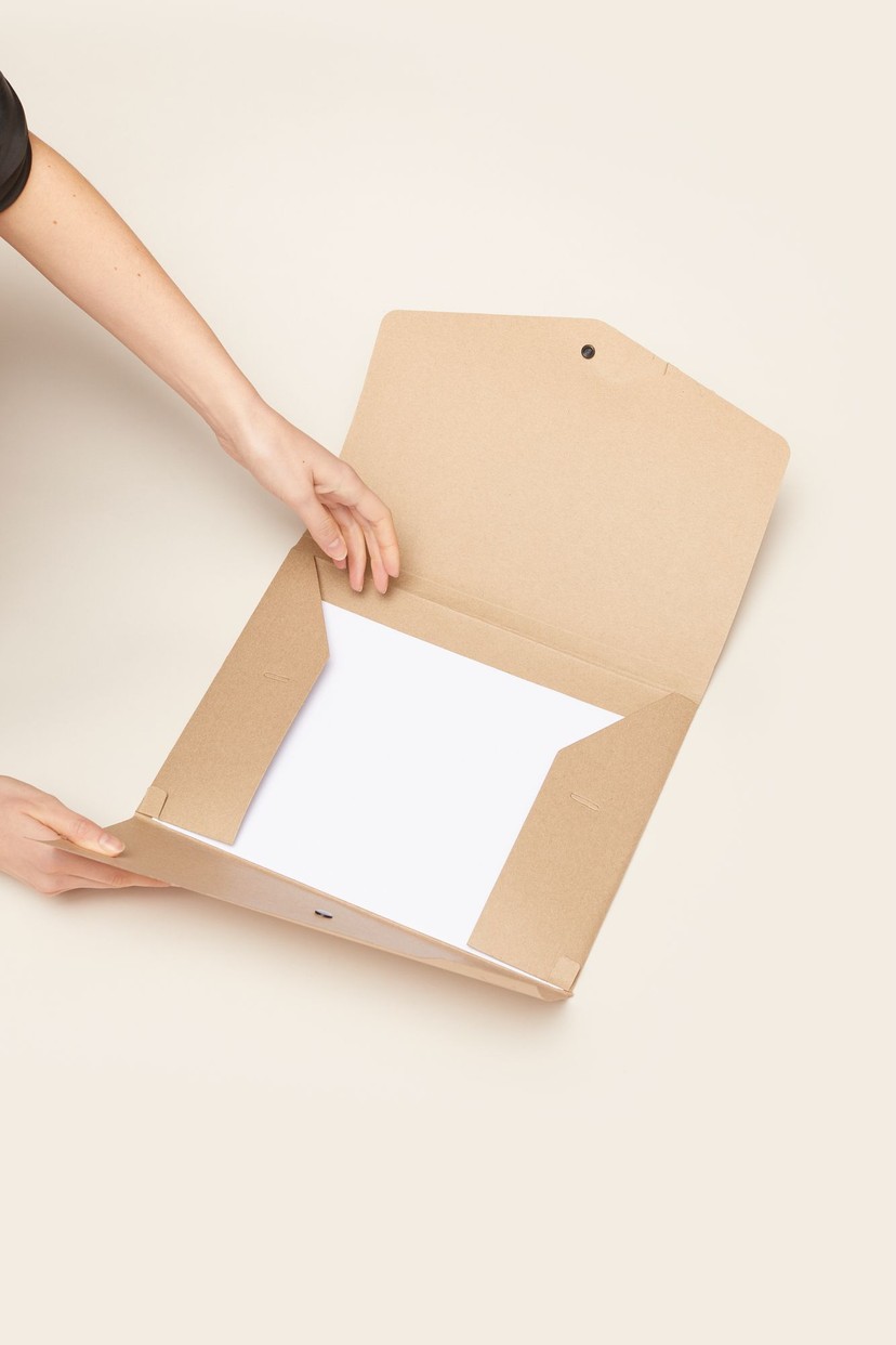 Recycled paper folder