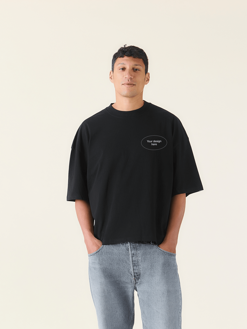 Boxy recycled katoenen T-shirt
