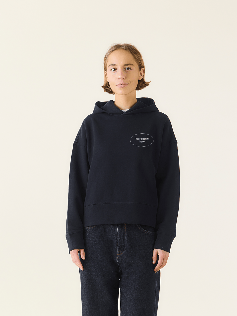 Boxy recycled katoenen hoodie