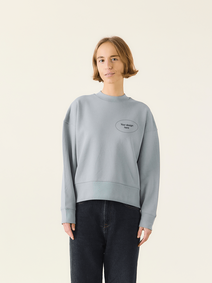 Boxy recycled katoenen sweater